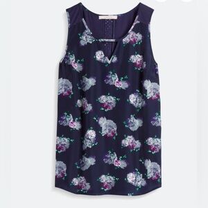 Market & Spruce Mixed Media Floral Sleeveless Top